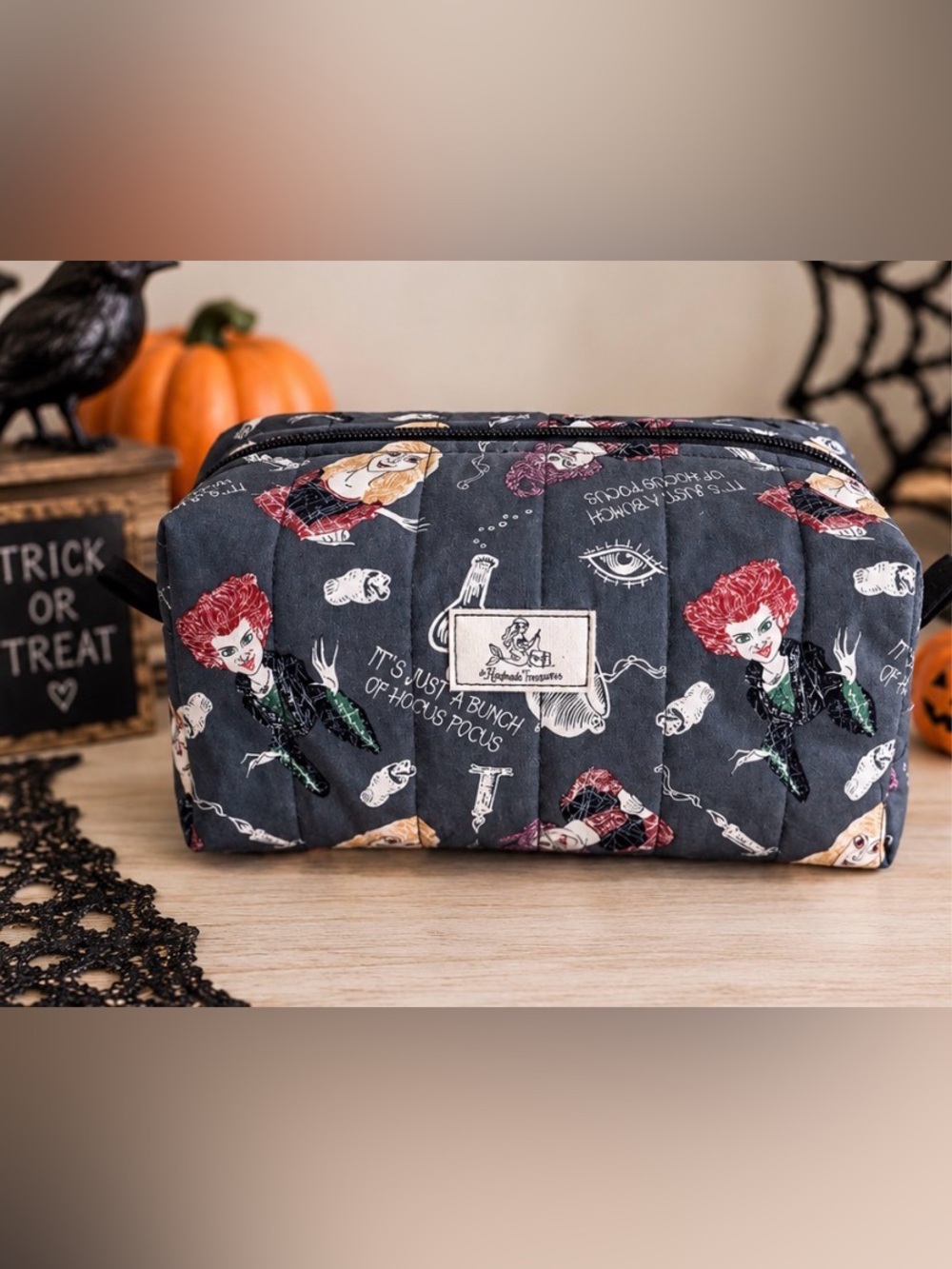 Handmade Halloween Hocus Pocus Cosmetic Bag
